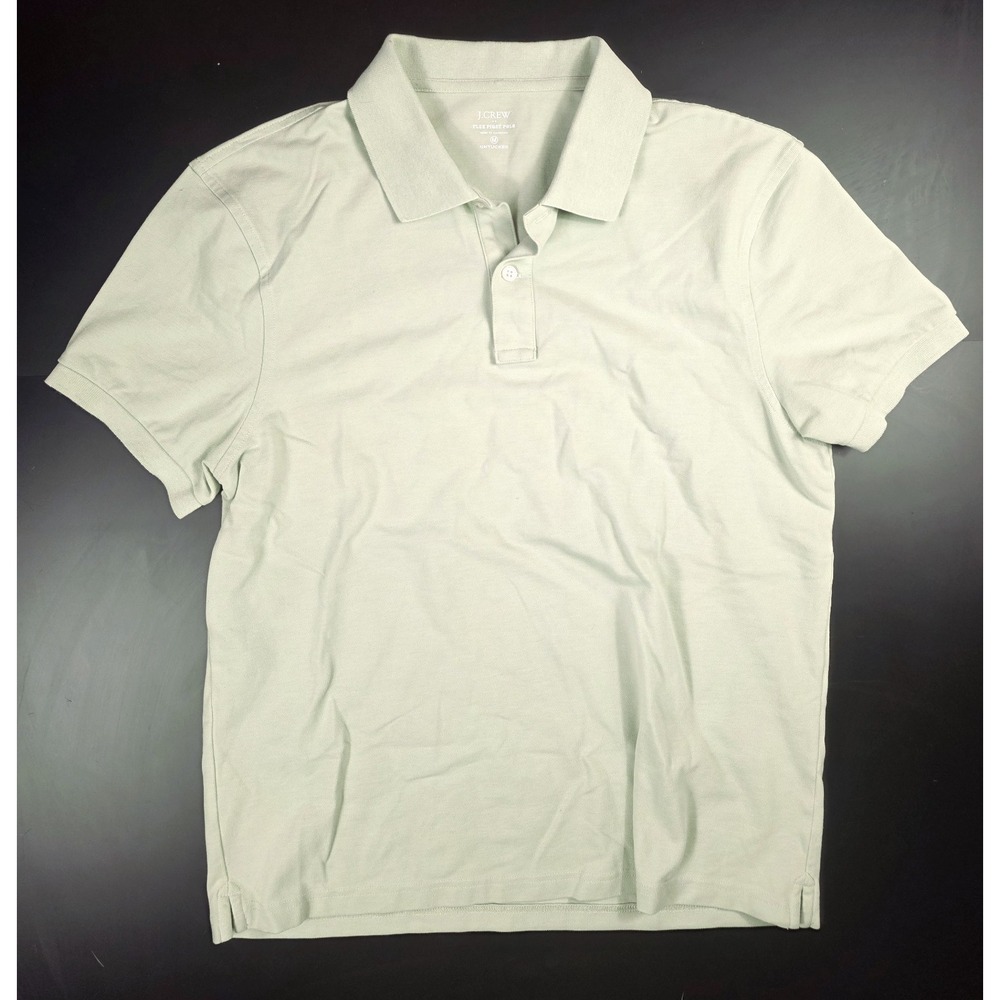 J.Crew Flex Pique Untucked Green Polo Men's Size Medium